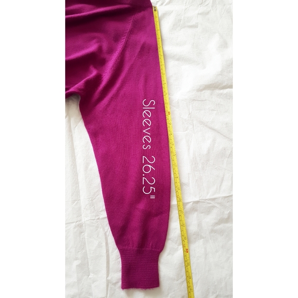 🔖Fuchsia |Crew Neck|Long Sleeve|Lightweight Knit Top - Picture 7 of 8